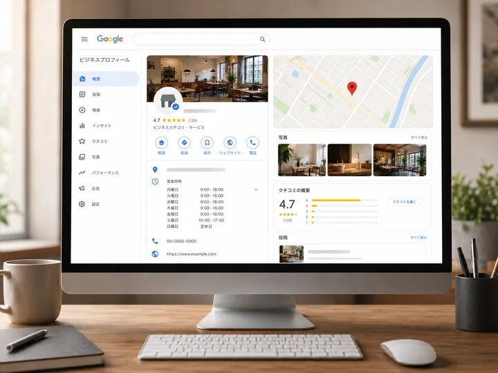 Googleビジネスプロフィール基本整備の画面イメージ