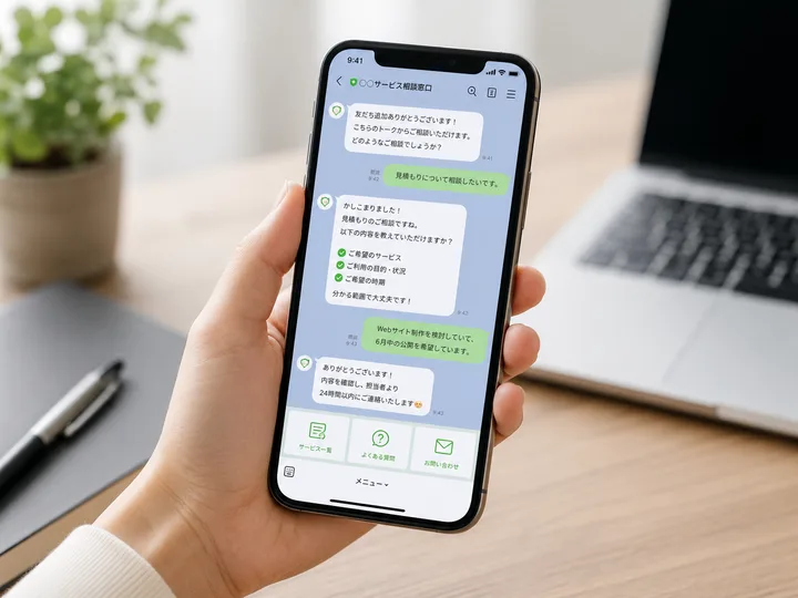 LINE相談導線の画面イメージ